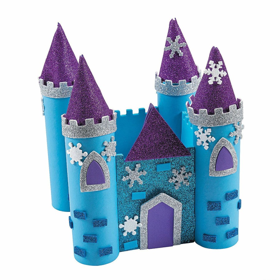 Crafts For Kids * | Best Reviews Of 3D Winter Castle Craft Kit Makes 6