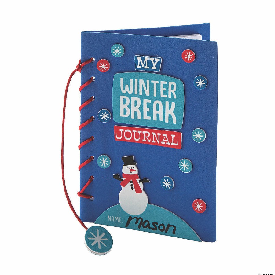 Crafts For Kids * | Deals Winter Break Journal Craft Kit Makes 12