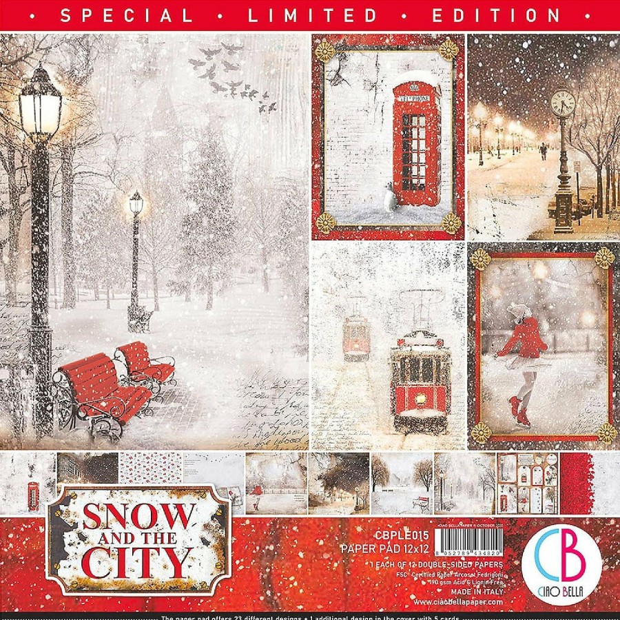 Craft Supplies * | Deals Ciao Bella Snow And The City Limited Edition Paper Pad 12 12 12Pkg