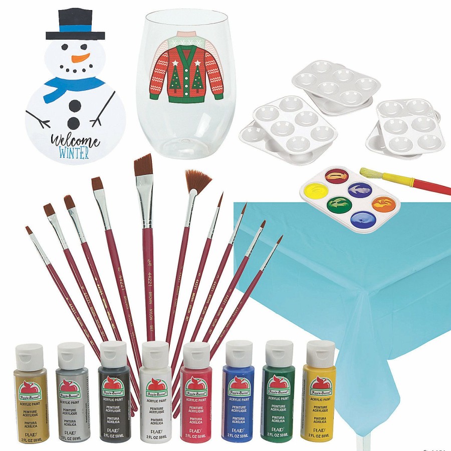 Crafts For Kids * | Budget Diy Snowman Craft Kit Party For 6