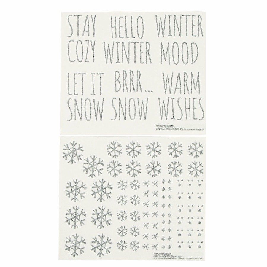 Craft Supplies * | Best Pirce Winter Ornament Decal Sticker Sheets 6 Sheets