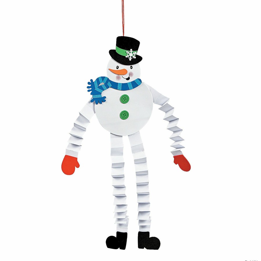 Crafts For Kids * | Buy Accordion Snowman Craft Kit Makes 12