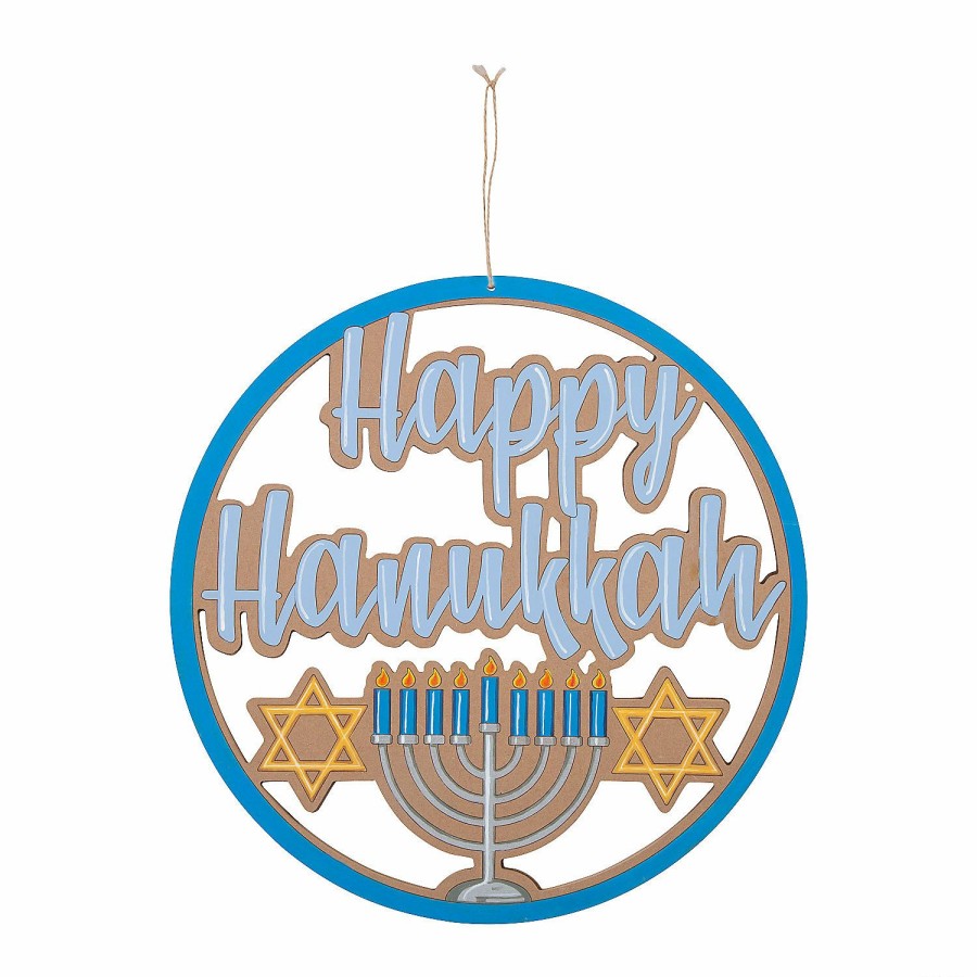 Craft Kits * | Best Reviews Of Color Your Own Happy Hanukkah Wood Sign