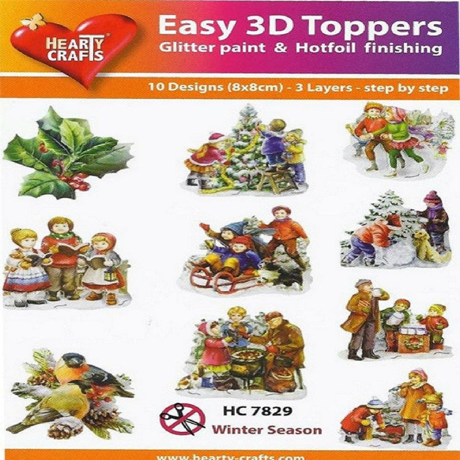 Crafts For Kids * | Cheap Hearty Crafts Easy3D Precut Toppers Winter Season