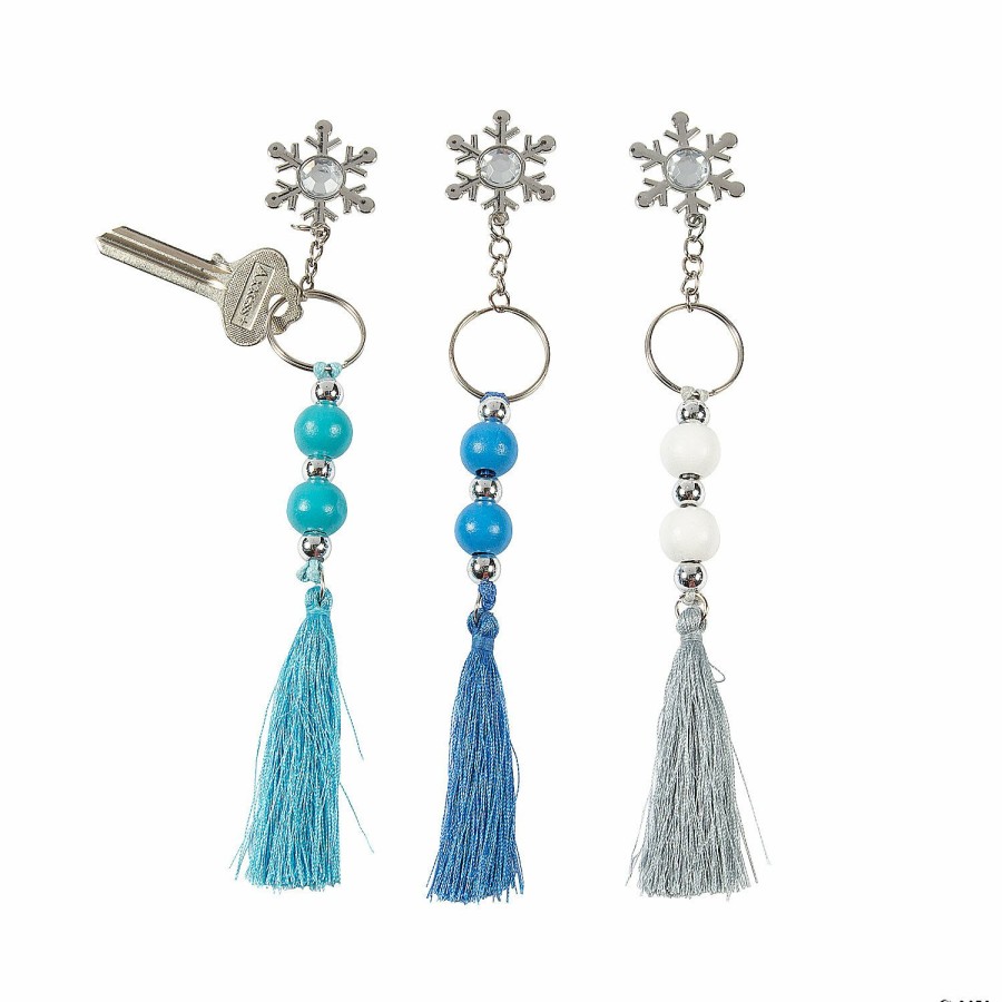 Crafts For Kids * | Budget Bead & Tassel Keychain Craft Kit Makes 6