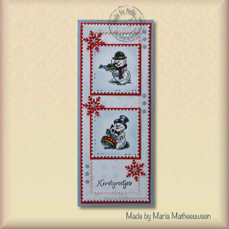 Craft Supplies * | Best Sale Nellie'S Choice Clear Stamp Winter Time Snowman With Drum