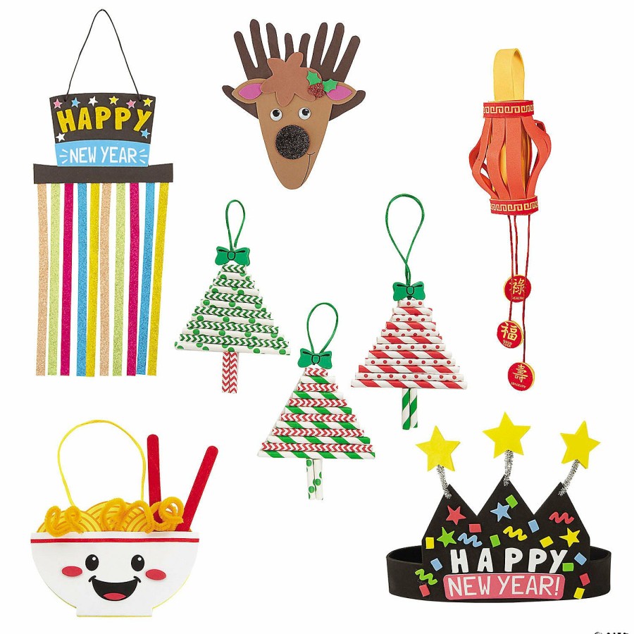 Crafts For Kids * | Discount Winter Holiday Craft Kit Assortment Makes 72