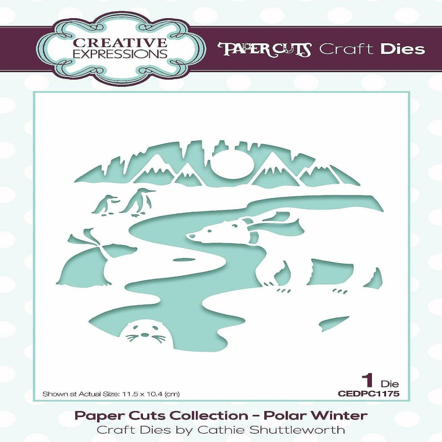 Craft Supplies * | Buy Creative Expressions Paper Cuts Scene Polar Winter Craft Die