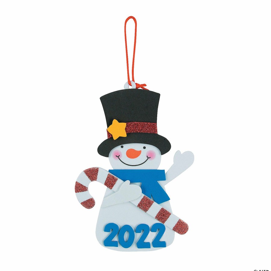 Crafts For Kids * | Coupon Dated Snowman Ornament Craft Kit Makes 12