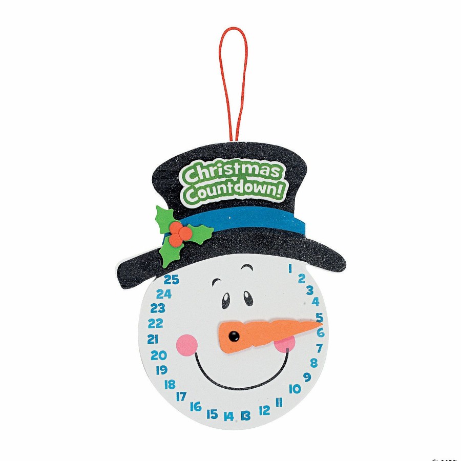 Crafts For Kids * | Deals Snowman Christmas Countdown Sign Craft Kit- Makes 12