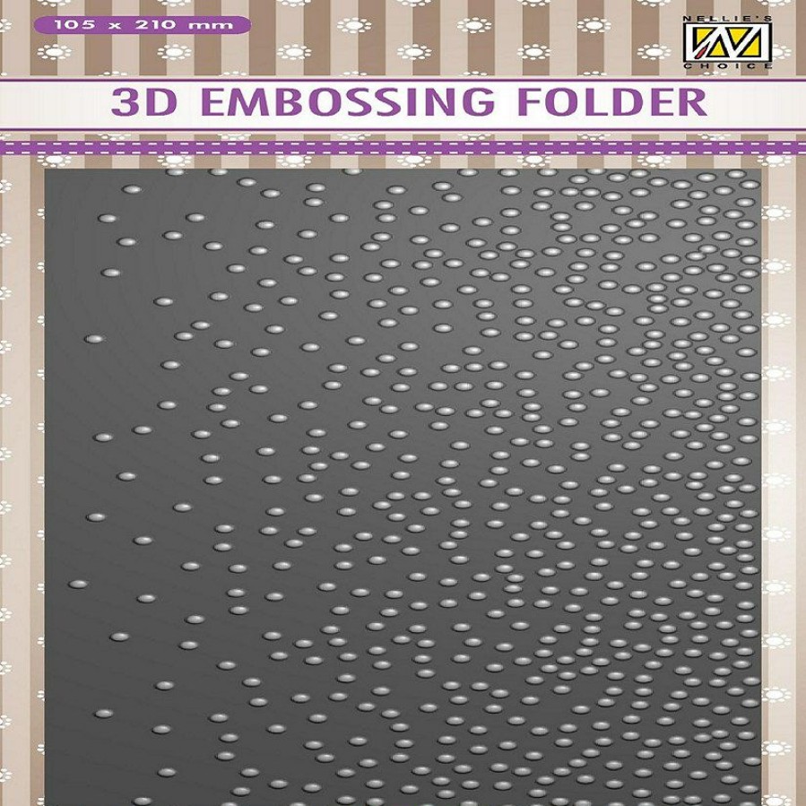 Scrapbooking & Paper Crafts * | Brand New Nellie'S Choice 3D Embossing Folder Slimline Size Snow