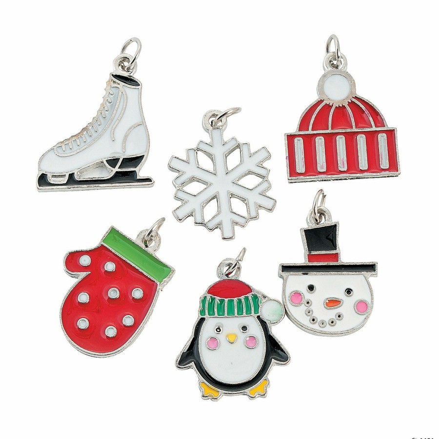 Crafts For Kids * | Promo Wonderful Winter Enamel Charms 36 Pc.