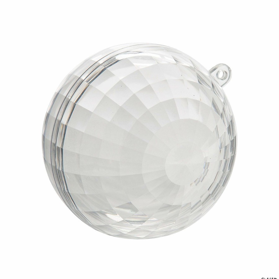 Craft Kits * | Wholesale Diy Clear Plastic Disco Ball Christmas Ornaments 12 Pc.