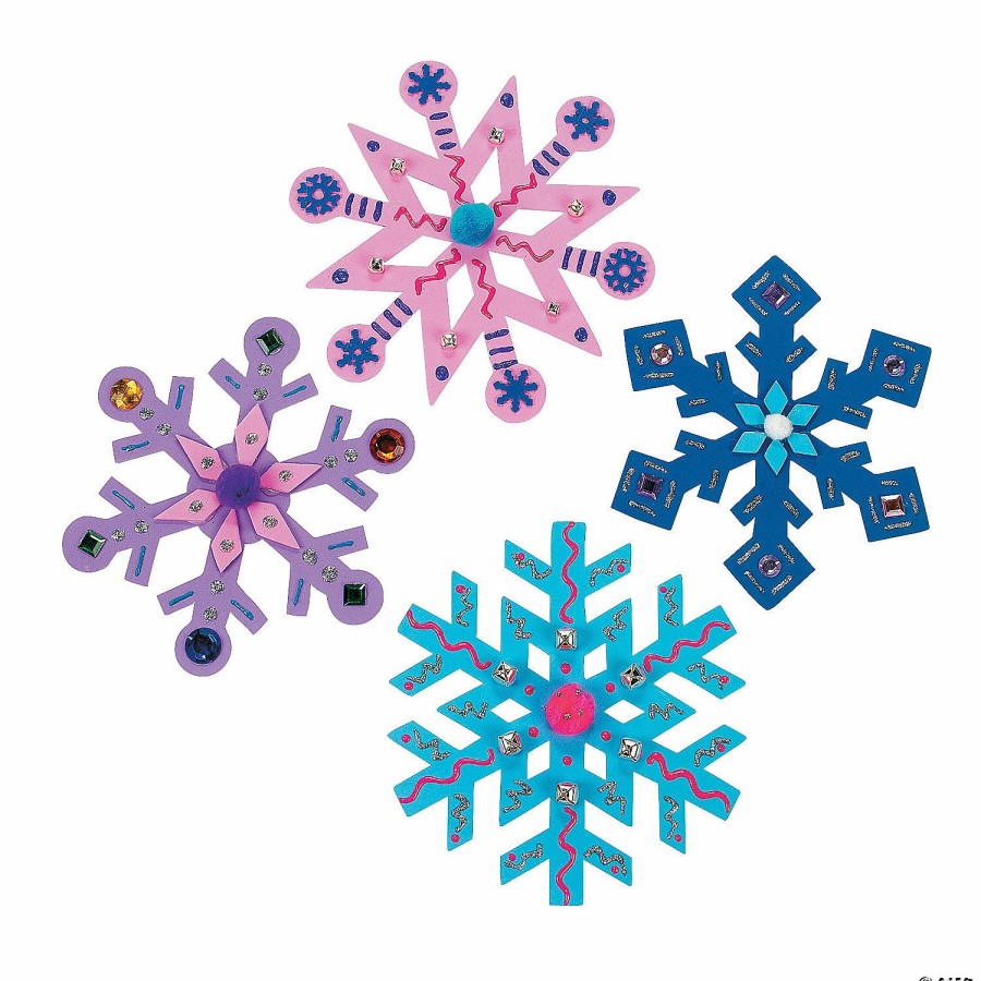 Craft Supplies * | Deals Fabulous Foam Jumbo Snowflakes 24 Pc.