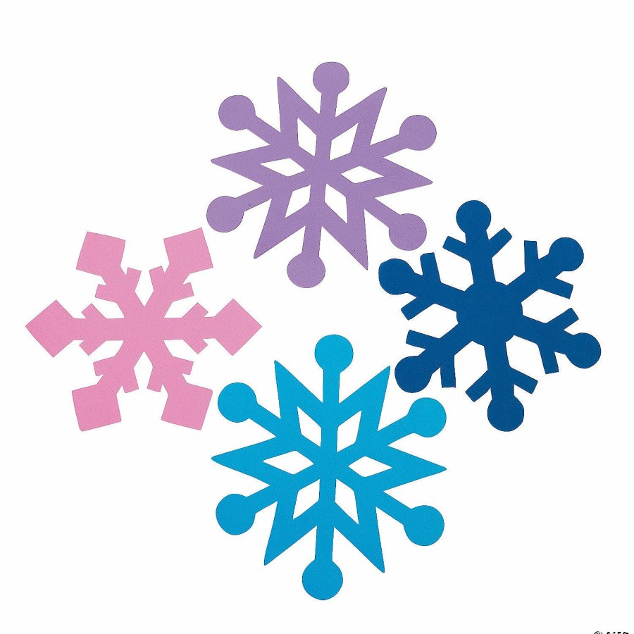 Craft Supplies * | Deals Fabulous Foam Jumbo Snowflakes 24 Pc.