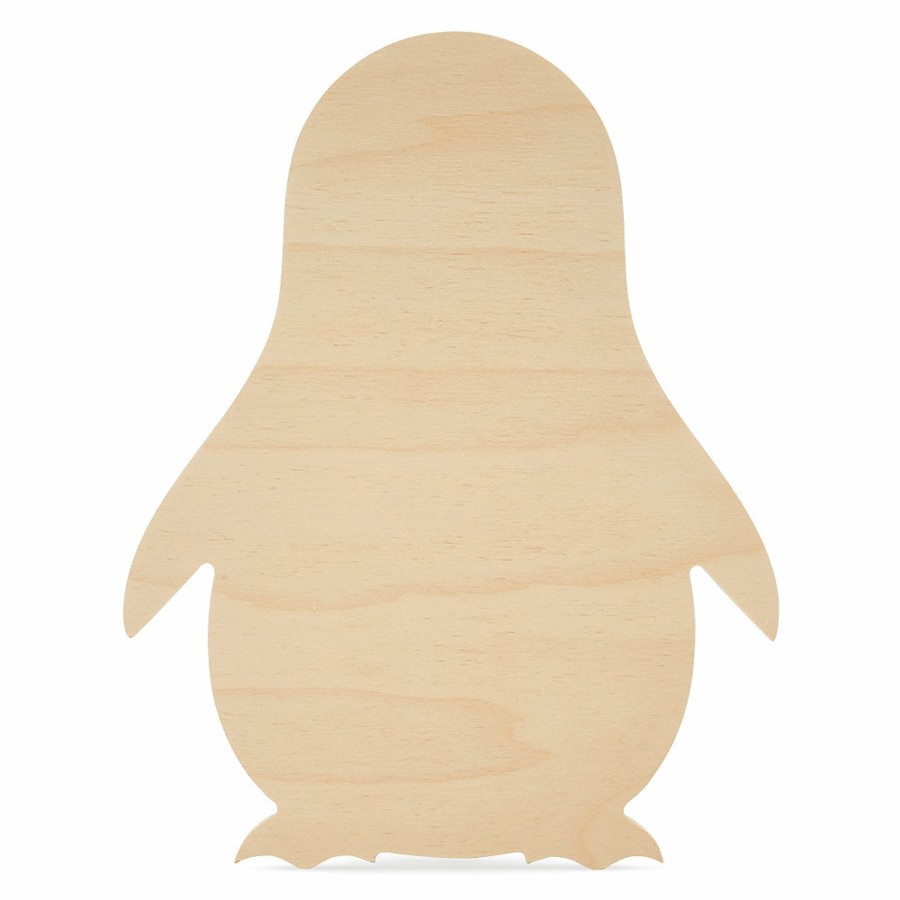 Adult Crafts * | Best Sale Woodpeckers Crafts, Diy Unfinished Wood 12 Penguin Cutout Pack Of 12