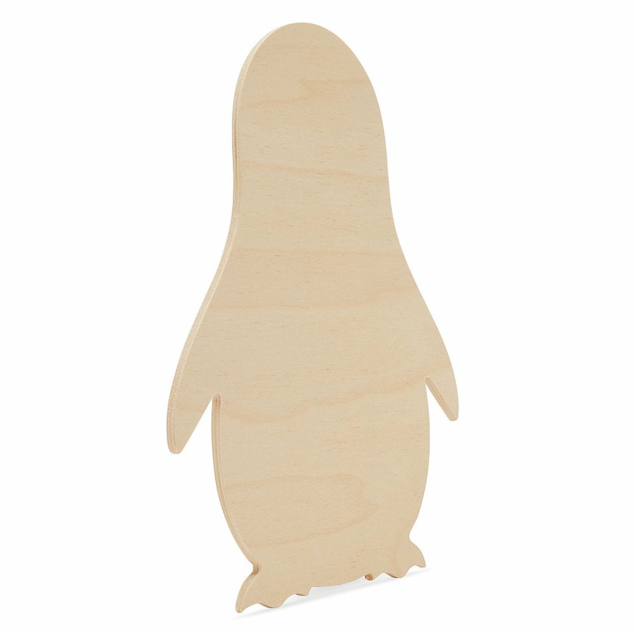 Adult Crafts * | Best Sale Woodpeckers Crafts, Diy Unfinished Wood 12 Penguin Cutout Pack Of 12