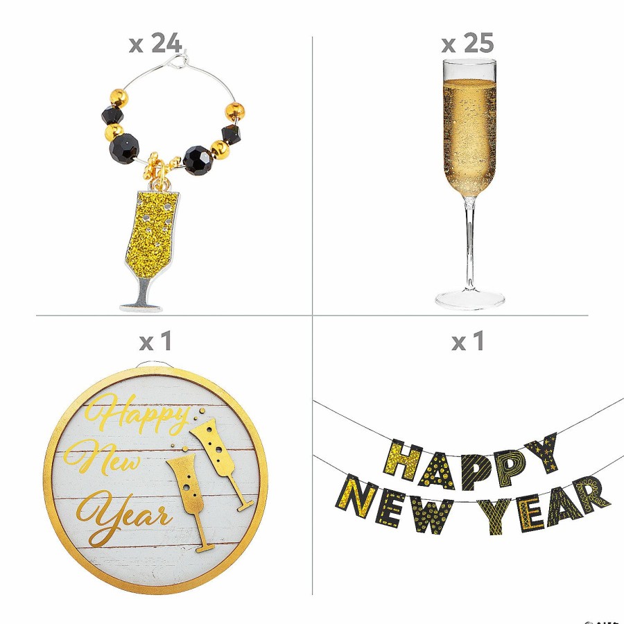 Adult Crafts * | Top 10 New Year'S Eve Party Kit For 24